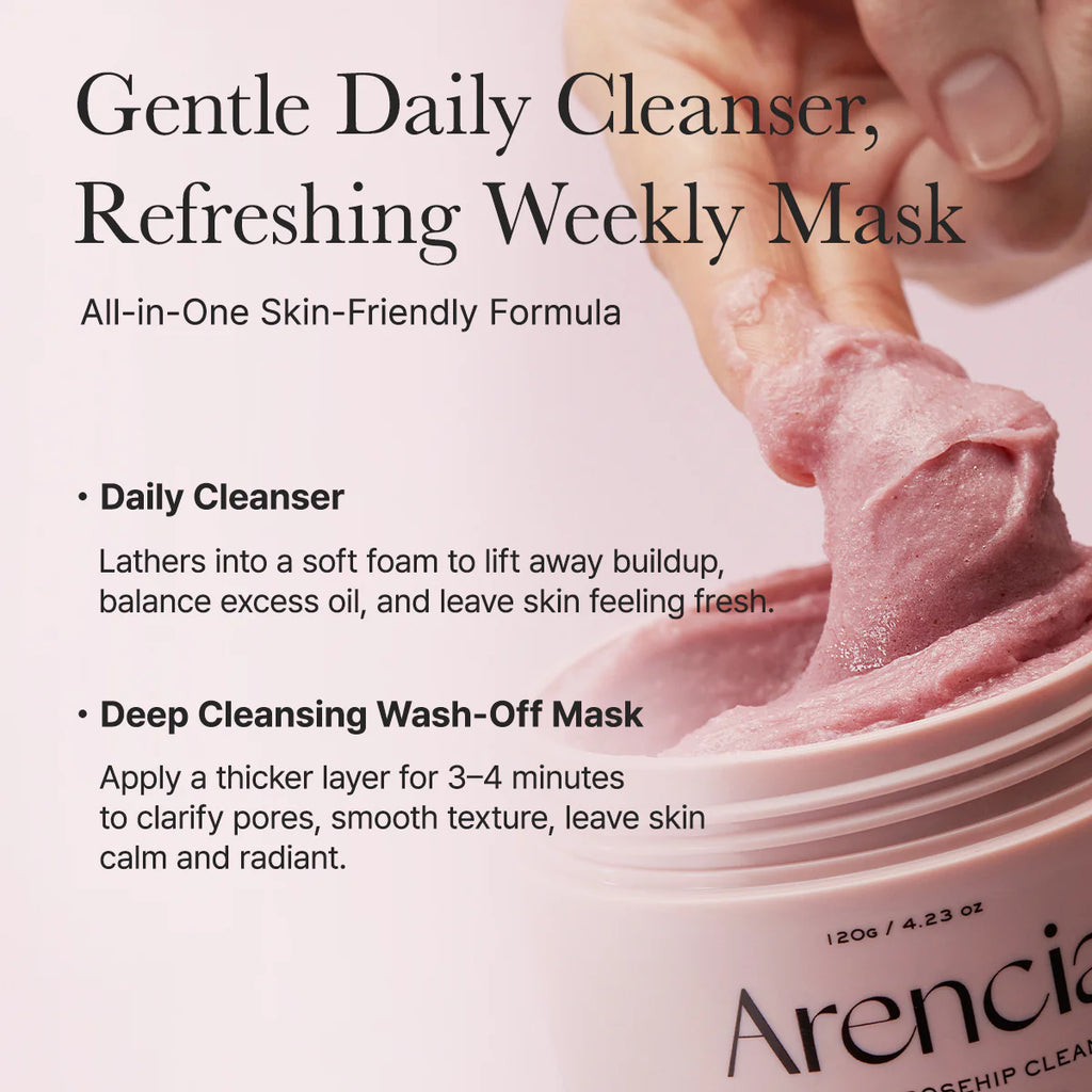 Arencia Fresh Rosehip Mochi Cleanser