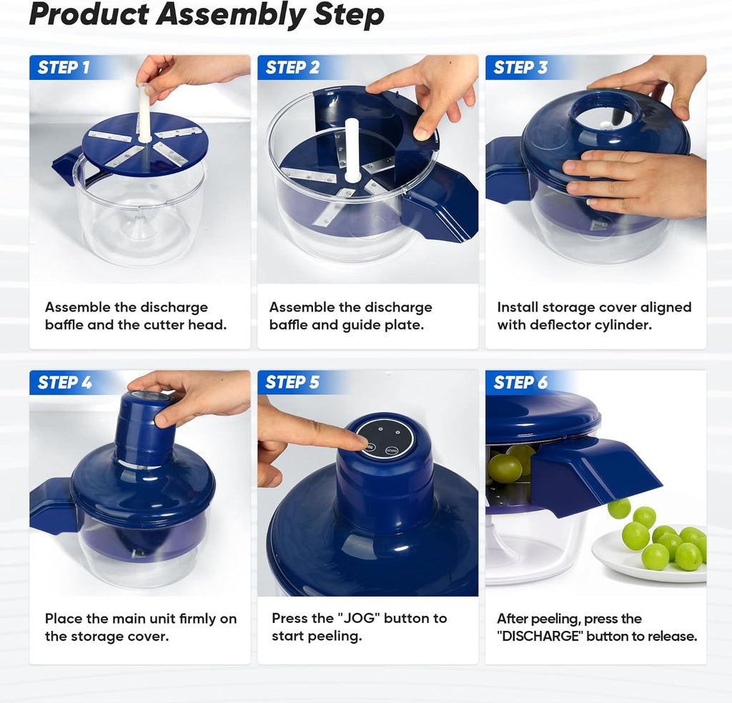 New Electric Grape Peeling Machine – Automatic Garlic Peeler Skin Remover for Tomato, Grapes and Small Fruits